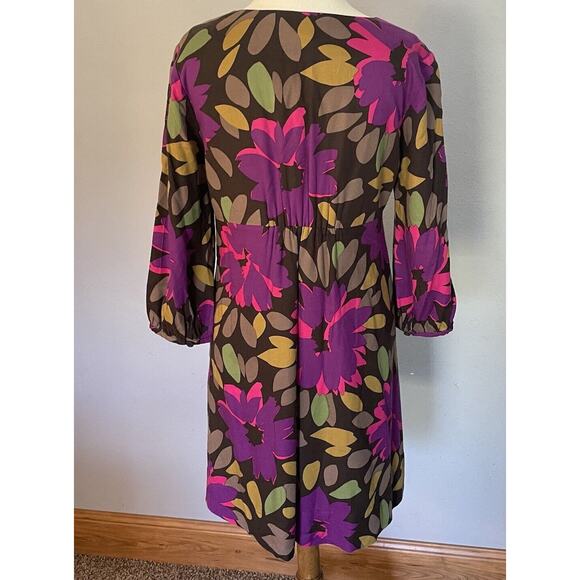 Boden Dress 10R Retro Floral Babydoll Empire Waist Boho 70s Hippie Peasant EUC - Picture 6 of 13